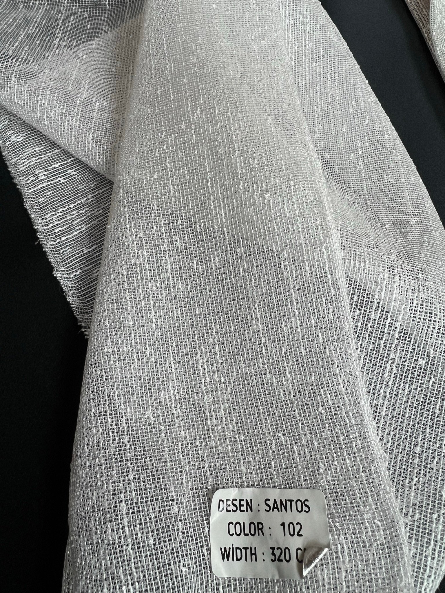 Ptextil - Тънко перде Сантос в бял цвят Тънко перде Сантос в бял цвят - Image 4